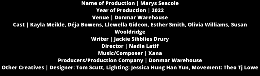 Donmar Warehouse: Marys Seacole 2 Stats 2