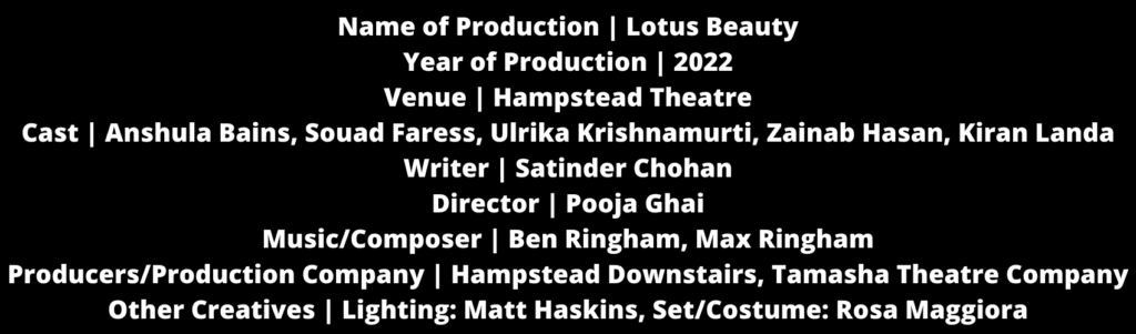 Hampstead Theatre / Tamasha: Lotus Beauty 2 Stats 4