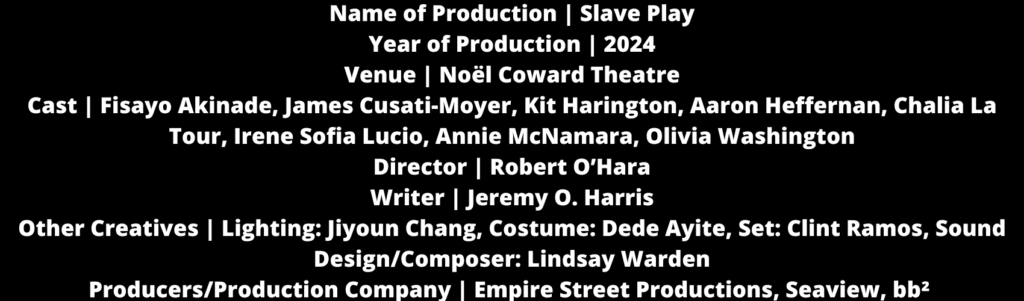 Noël Coward Theatre: Slave Play 2 Stats 1